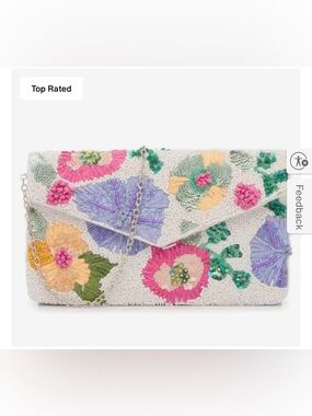 Kelly & Katie Beaded Flap Clutch